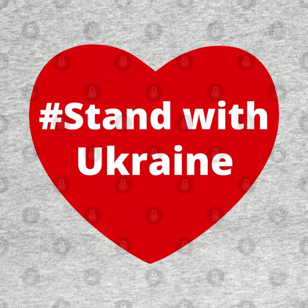 Stand with Ukraine - Love Hashtag Heart by support4love